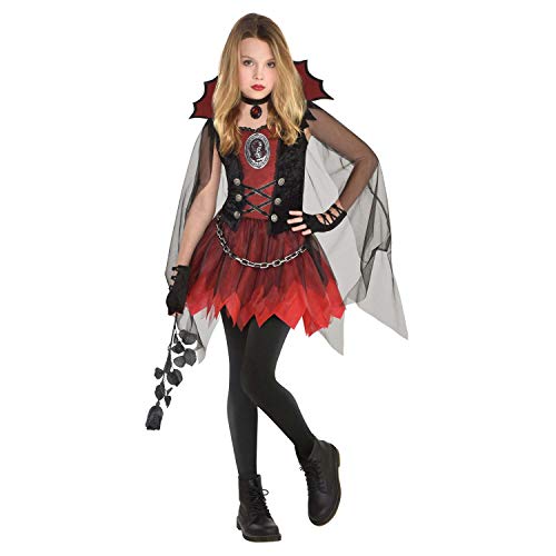 Amscan - Kinderkostüm Dunkler Vampir, Kleid mit Kragen und Cape, Gothic, Karneval, Mottoparty, Halloween von amscan