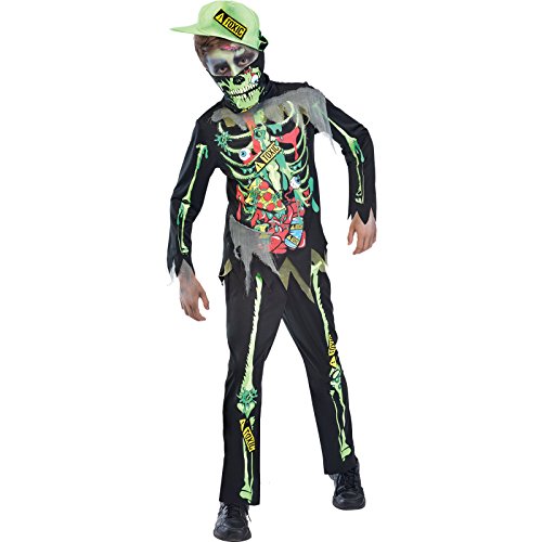 Amscan - Kinderkostüm Giftiger Zombie, Langarmshirt, Mütze, Hose, Maske, Toxic Zombie, Mottoparty, Karneval, Halloween von amscan