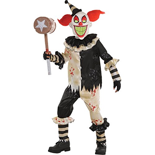 Amscan - Kinderkostüm Horrorclown, Langarmshirt, Hose, Gesichtsmaske, Leuchtet in der Dunkelheit, Nachleuchtende Maske, Motto-Party, Karneval, Halloween von amscan