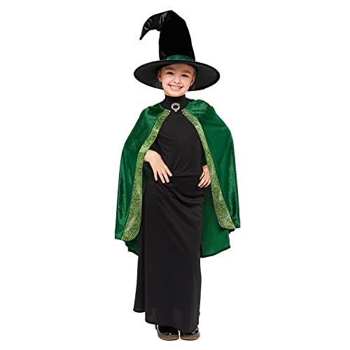 Amscan - Kinderkostüm Professor Mc Gonagall aus Harry Potter, Kleid, Umhang, Hut, Magierin, Zauberin von amscan