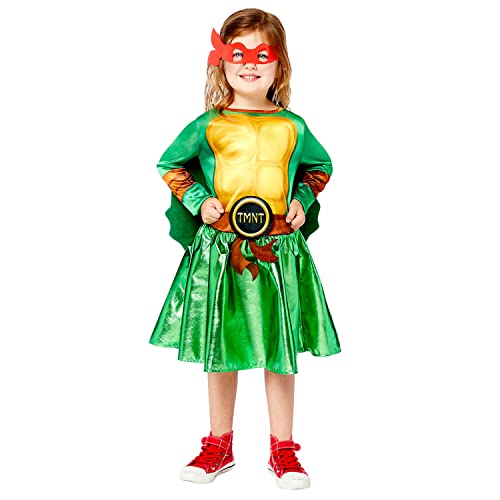 Amscan - Kinderkostüm Teenage Mutant Ninja Turtles, Kleid, gepolsterter Panzer, 4 Augenmasken, Superhelden, TMNT, Schildkröte, Motto-Party, Karneval, 134 von amscan