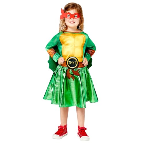 Amscan - Kinderkostüm Teenage Mutant Ninja Turtles, Kleid, gepolsterter Panzer, 4 Augenmasken, Superhelden, TMNT, Schildkröte, Motto-Party, Karneval, 104 von amscan