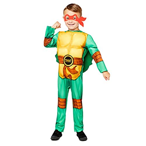 Amscan - Kinderkostüm Teenage Mutant Ninja Turtles, Overall, gepolsterter Panzer, Mütze, 4 Augenmasken, Superhelden, TMNT, Schildkröte, Motto-Party, Karneval Amscan - Kinderkostüm Teenage Mutant Ninja Turtles, Overall, gepolsterter Panzer, Mütze, 4 Augenmasken, Superhelden, TMNT, Schildkröte, Motto-Party, Karneval von amscan