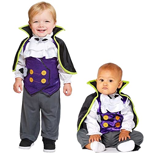 Amscan PDBV12 Mini-Kostüm Dracula, 12-18 Monate, 1 Stück, Unisex Kinder, Mehrfarbig von amscan