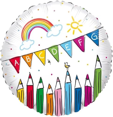 Amscan Standard Folienballon Schulstart Folienballon S40 verpackt 43 cm, Bunt Amscan Standard Folienballon Schulstart Folienballon S40 verpackt 43 cm, Bunt von amscan