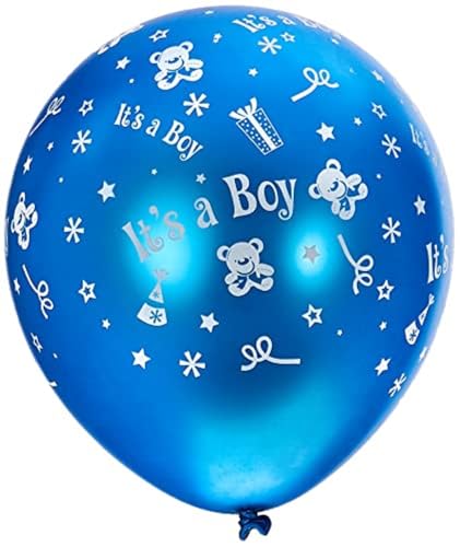 Amscan INT995697 - Latexballons Globaldruck It's a Boy, 6 Stück, circa 28 cm, Geburt, Geschenk, Dekoration, Luftballon, Blau von amscan