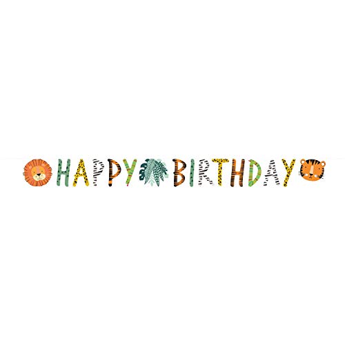 Get Wild Happy Birthday Letter Banner von amscan