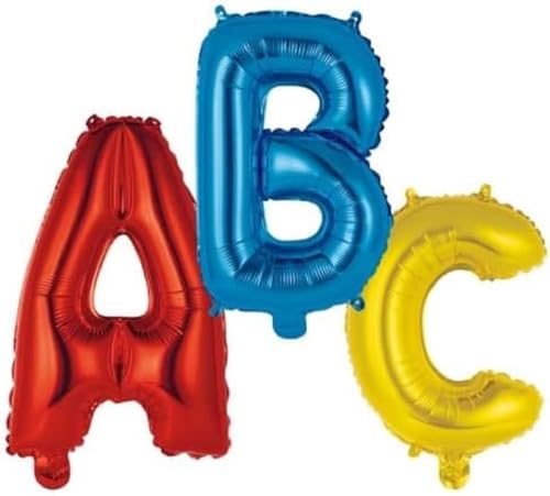 Amscan Mini Letter ABC Set SchulstartFolienballon N16 verpackt 30 cm x 40 cm von amscan