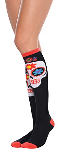 Sugar Skull Knee High Socks - Adults /2 von amscan