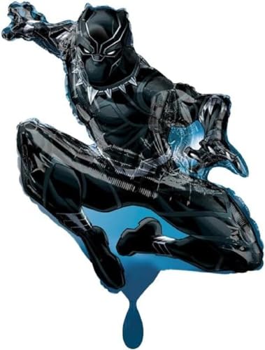 SuperShape Black Panther Folienballon P38 verpackt 81 cm x 81 cm von amscan