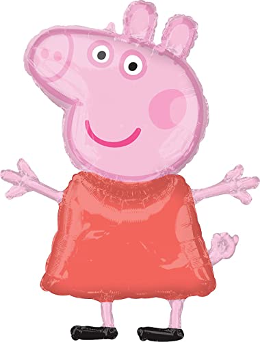 SuperShape Peppa Pig Folienballon P38 verpackt 63 cm x 81 cm Mehrfarbig von amscan