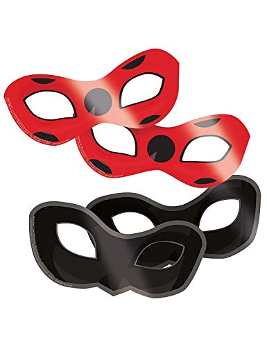 amscan 8 Masken aus Karton Ladybug von amscan