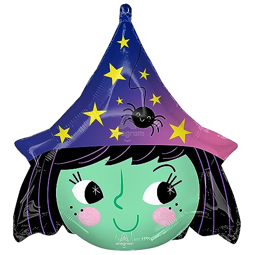 amscan Standard Shape Halloween-Hexe Folienballon S50 verpackt 48 cm x 48 cm amscan Standard Shape Halloween-Hexe Folienballon S50 verpackt 48 cm x 48 cm von amscan
