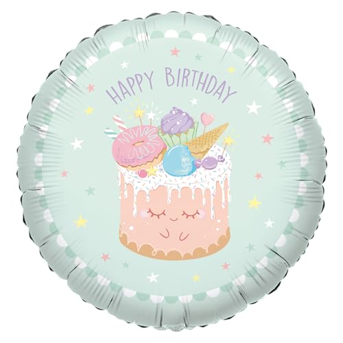 amscan 4629175 Crazy Cake Folien-Geburtstagsparty-Ballon 43 cm, Mehrfarbig von amscan