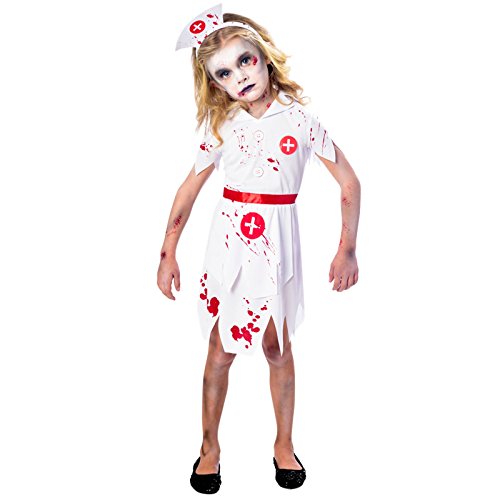 amscan 9902681 Kinder Mädchen Zombie Krankenschwester Overall Jungen Halloween Faschingskostüm Alter 5-6 Jahre von amscan