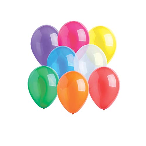 Amscan 9904939 - 50 Latexballons Crystal sortiert 27,5 cm / 11", Luftballons von amscan