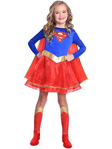 (PKT) (9906074) Girls Classic Warner Bros Supergirl Child Kids Fancy Dress Costume (8-10 Years) von amscan