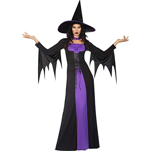 amscan 9908291 Klassisches Hexen Halloween Kostüm für Erwachsene Damen Kleidergröße 34-36 von amscan