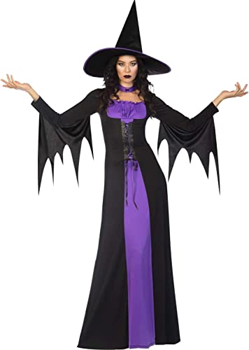 amscan 9908294 Klassisches Hexen Halloween Kostüm für Erwachsene Damen Kleidergröße 42-44 von amscan