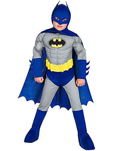 amscan 9908383 offiziell lizenziert Muskelanzug Batman Kostüm für Kinder Jungen 6-8 Jahre von amscan