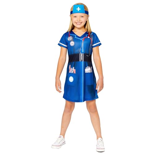 amscan 9910163 Dress Up, Mädchen, Blau, 128 von amscan