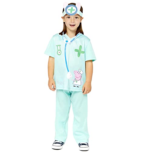 amscan 9910181 Peppa Wutz Kostüm für Kinder, Unisex, Alter 4–6, Mehrfarbig, 4-6 Jahre von amscan