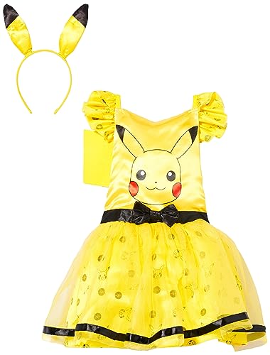 Amscan - Kinderkostüm Pikachu, Kleid und Haarreif, Pokemon, Motto-Party, Karneval von amscan