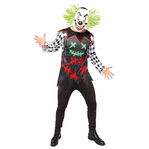 amscan 9912018 - Herren Haha Clown Set Erwachsene Halloween Faschingskostüm Größe: Übergröße von amscan