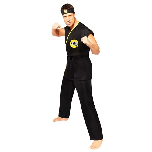 amscan 9912049 – Herren Cobra Kai Gi Kostüm Standard, Schwarz von amscan