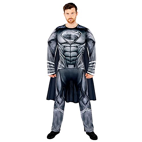 amscan 9912954 - Offiziell lizenziertes Warner Bros Herren Justice League Snyder Superman Black Edition Kostüm - Medium von amscan