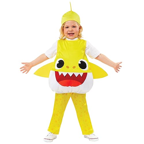 (PKT) (9913321) Child Baby Shark Yellow Costume (1-2yr) von amscan