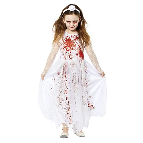 amscan 9914839 Kinder Mädchen Blutige Braut Halloween Kostüm Alter 6-8 Jahre von amscan