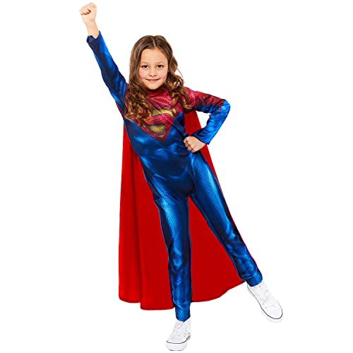 amscan 9915770 – Offizieller Supergirl-Overall für Kinder, Alter 6–8 Jahre von amscan