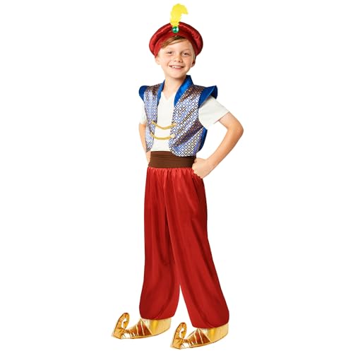 amscan 9916784 - Jungen Welttag Aladdin Kinderkostüm mit Kopfbedeckung Alter: 6-8 Jahre von amscan