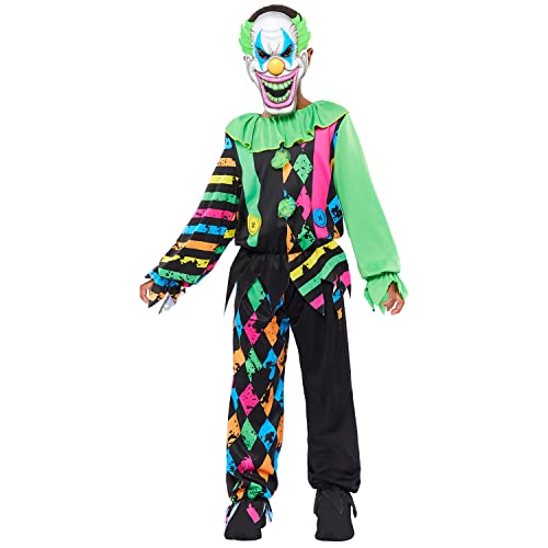 amscan 9917874 Boys Halloween Funhouse Horror Clown Fancy Dress Costume, Multi, 4-6 Years von amscan