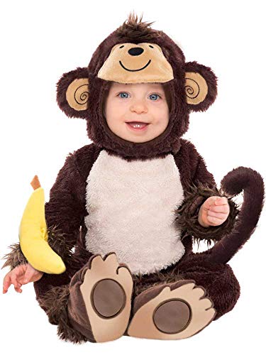 Amscan - Kinderkostüm frecher kleiner Affe, Baby Kostüm, Karneval, Fasching, Mottoparty, Braun/Beige von amscan