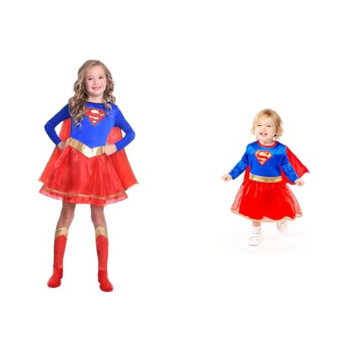 amscan Alter 6-8 Jahre Klassisch Super-Mädchen Supergirl Warner Bros Schickes Kleid Kostüm & - Baby-Kostüm Supergirl, Kleid, Umhang, Superheldin, DC Super Heroes, Motto-Party, Karneval amscan Alter 6-8 Jahre Klassisch Super-Mädchen Supergirl Warner Bros Schickes Kleid Kostüm & - Baby-Kostüm Supergirl, Kleid, Umhang, Superheldin, DC Super Heroes, Motto-Party, Karneval von amscan