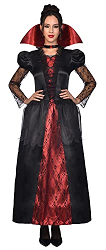 amscan Damen Dracula's Braut Größe 38-40 Kostüm Kleid, Rot und Schwarz, 2 Stück von amscan