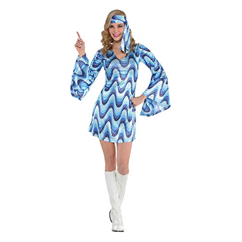 Amscan - Erwachsenenkostüm Disco Lady, Kleid und Stirnband, für Damen, mit Pailletten, 70er, 60er, Karneval, Fasching, Fastnacht, Mottoparty von amscan