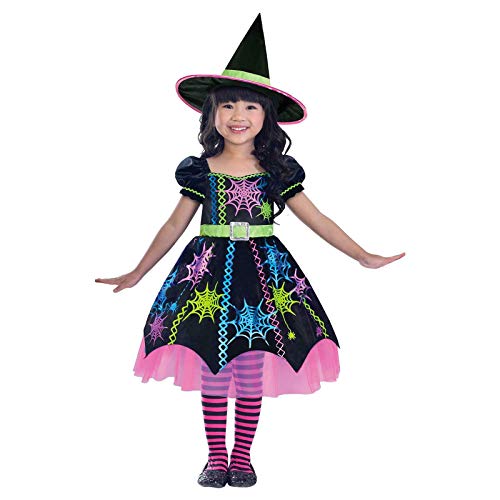 Amscan - Kinderkostüm Spinnenhexe, Kleid und Hexenhut, Mottoparty, Karneval, Halloween von amscan