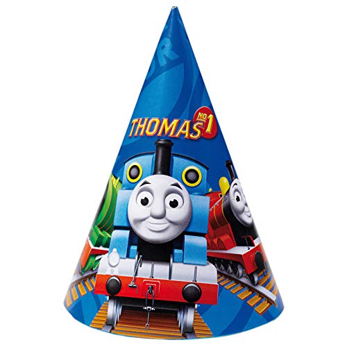 amscan Partyhüte Thomas die kleine Lokomotive Tischdeko 6 Stück bunt von THOMAS & FRIENDS