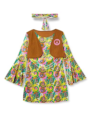 (PKT) (9906991) Adult Ladies 60s Psychedlic Hippy Costume (UK 8-10) von amscan