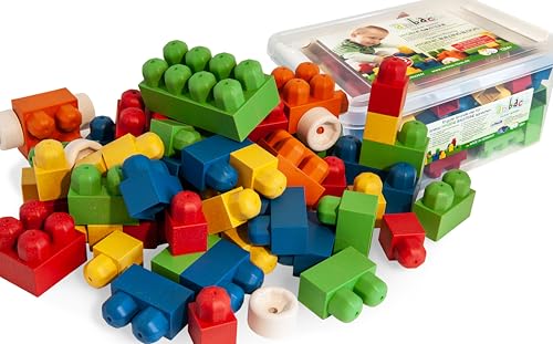 anbac Toys - Antibakterielle Bausteine für Kinder, Steine 95-teilig, Multi Color von anbac Toys