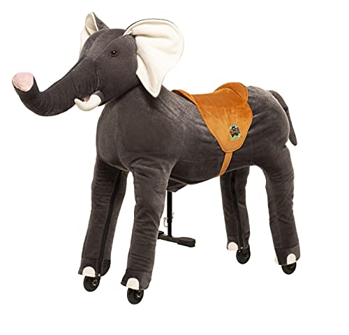 Animal Riding Reittier Elefant „Sultan“ X-Large (für Kinder ab 8 Jahren, Farbe grau, Sattelhöhe 80 cm, mit Rollen) ARE004S von animal riding