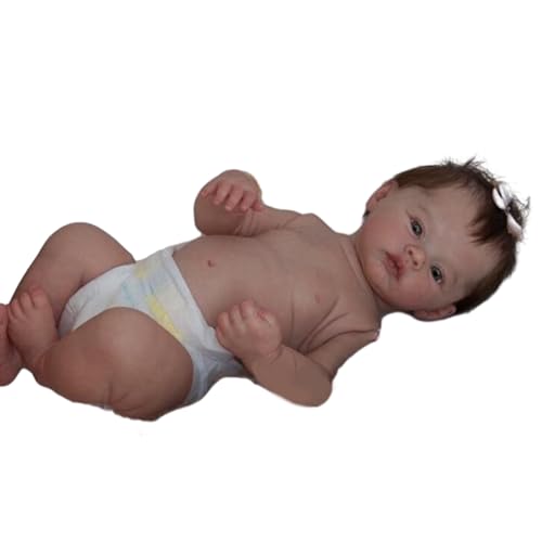 antianzhizhuang 49 cm Realistisches Schlafendes Plüschtier Schönem Gesicht Pädagogische Reborns BoutiqueCollection Kinderparty von antianzhizhuang