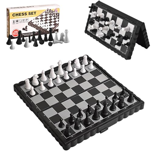 schachspiel magnetisch,schachspiel Kinder,reiseschach magnetisch klein,schachspiel hochwertig,Chess Board Set klappbar Kinder und Erwachsene für Party Familie aktivitäten Reisen Camping von anyìshwu