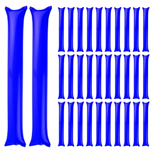 apofly Jubelnden Stick aufblasbarer Thunder Stick Plastikgeist Noise Maker für Sportveranstaltung Geburtstagsfeier 50 PCS 60 * 10 cm Blau von apofly