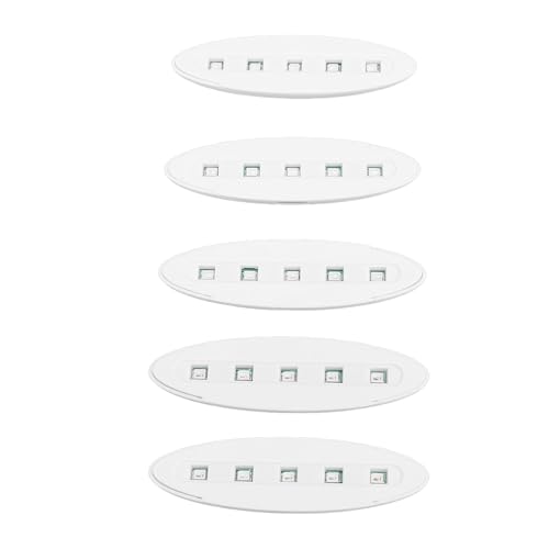 5pcs Härtungslicht 5 LED -Perlen USB -multifunktionales Licht für Nagelkunst 395 Nm Weißes Oval (Weißes Oval) von aqxreight