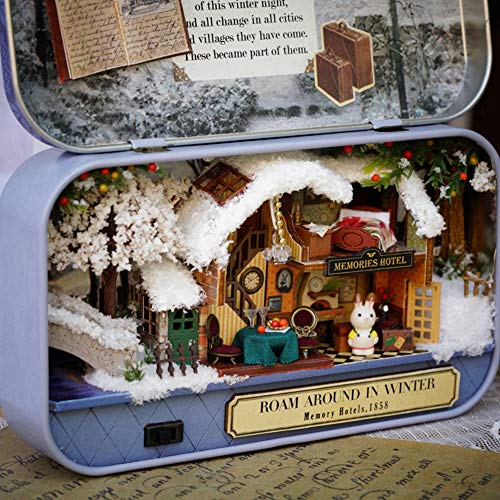 Box DIY Miniatur Handgemachte Box Gute Alte Zeit Thema Mini Puppenhaus (Winterwandern) von aqxreight