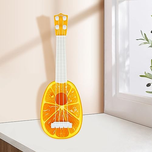 Kinder-Ukulele-Spielzeugmusikinstrument für Früherziehung und Musikerkundung. Saiteninstrumente (ORANGE) von aqxreight